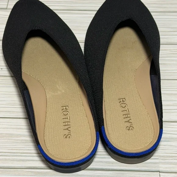 Rothy’s Almond Demi Mule Black Knit Women’s Size 9.5 - Picture 5 of 10